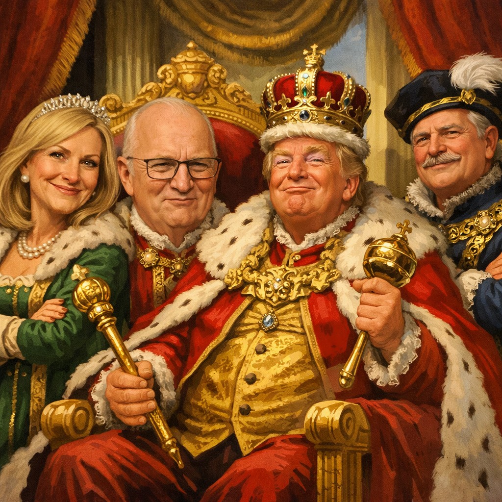 Royalty in the throne room